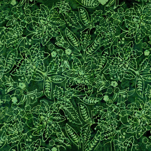 Timeless Treasures Fabrics Tonga Batiks Poinsettia Foliage Holly