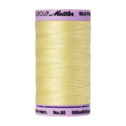 Mettler 50 Weight Silk Finish Cotton Thread  547 yards Lemon Frost