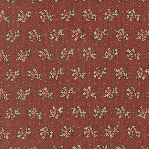 Moda Fabrics Pamelias Path Betsy Chutchian Posey Floral Dots Red