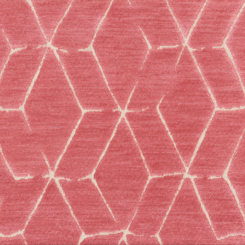 Hamilton Fabric Zion Punch Grometric Chenille Pink