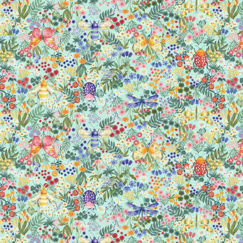 Studio E Fabrics Garden Park Jennifer Brinley Garden Helpers Light Sage