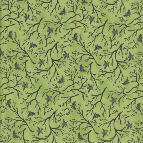 Studio E Fabrics Haunted Acre Wood W.A. Dodge Bats Green