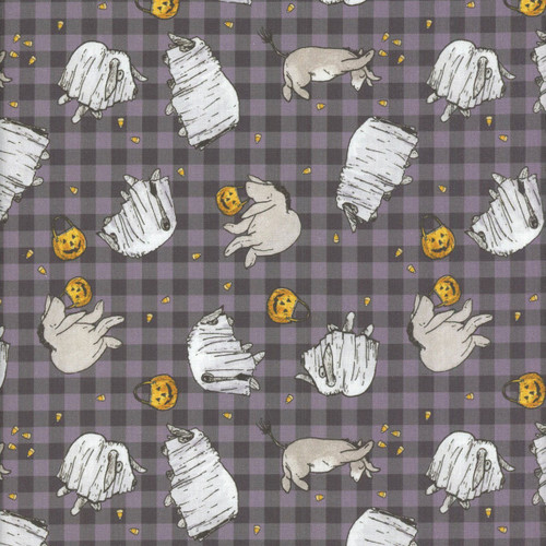 Studio E Fabrics Haunted Acre Wood W.A. Dodge Ghosts Purple