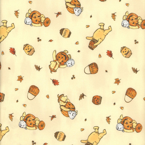 Studio E Fabrics Haunted Acre Wood W.A. Dodge Pooh Bears Yellow