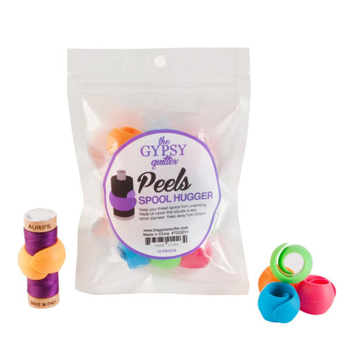 Elkine Household Co Ltd Thread Peels Bag 12Pc<BR><br>Keep your thread spools from unwinding. Made of rubber that adjust to any spool diameter.