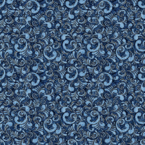 Quilting Treasures Fabrics American Country Dan Morris Blue Star Scrolls