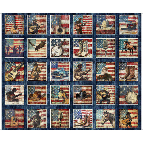 Quilting Treasures Fabrics American Country Dan Morris American Country Music Panel 36