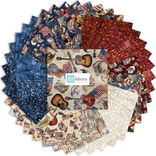 Quilting Treasures Fabrics American Country Dan Morris Layer Cake Ten Inch Squares