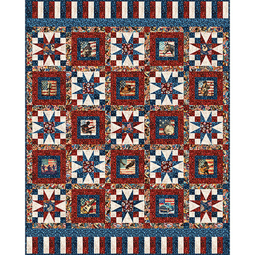 Quilting Treasures Fabrics American Country Dan Morris Country Stars Quilt Kit
