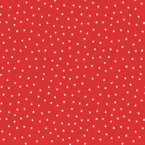 Riley Blake Fabrics Sew America J. Wecker Frisch Sew America Star Toss Red