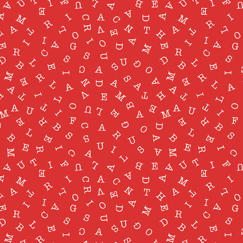 Riley Blake Fabrics Sew America J. Wecker Frisch Sew America America Word Search Red