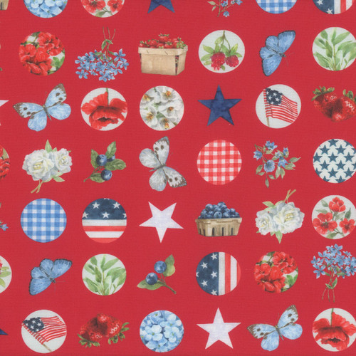 Windham Fabrics America the Beautiful Leslie Trimbach Americana Red