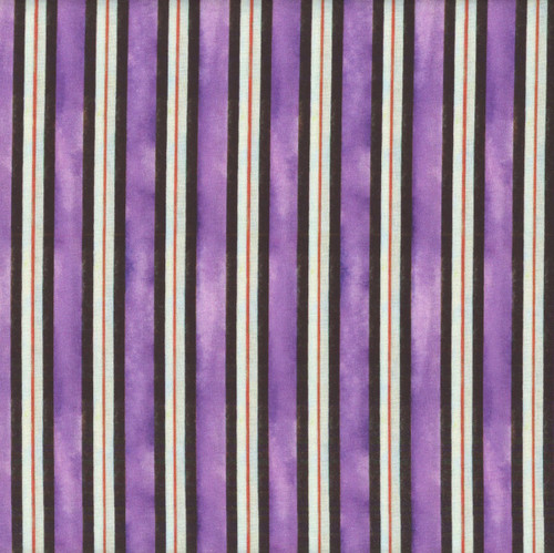 Windham Fabrics Midnight Hollow Jennifer Lambein Spooky Stripe Wildberry