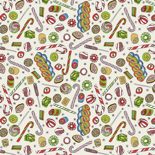 Windham Fabrics Jolly Collage Laura Heine Candy Shop Marshmallow