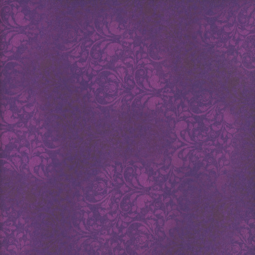 Windham Fabrics Midnight Hollow Jennifer Lambein Damask Wildberry