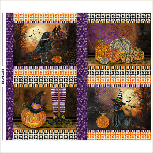 Windham Fabrics Midnight Hollow Jennifer Lambein Under the Full Moon Violet