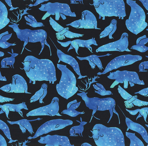 Dear Stella Fabrics Northern Skies Star Animals Multi
