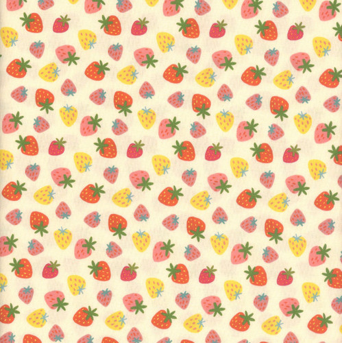 Dear Stella Fabrics Furruit Platter Purrberries Vanilla
