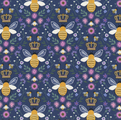 Dear Stella Fabrics To Bee Or Not To Bee Bee Mine Indigo