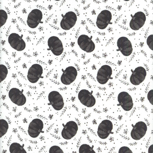 Dear Stella Fabrics Ghouls Night Out Pumpkins White