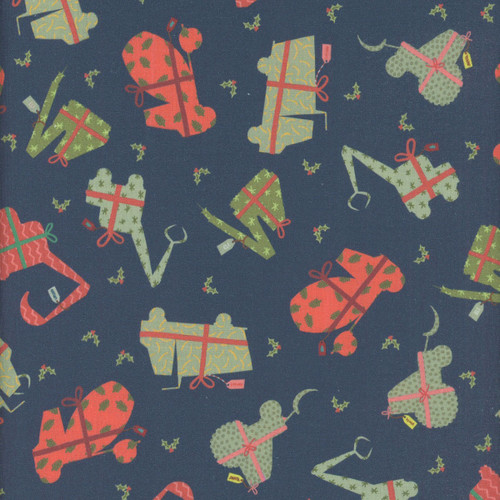 Dear Stella Fabrics Wreck The Halls That'S A Wrap! Indigo