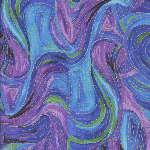 Timeless Treasures Fabrics Evening Glow Butterfly Swirls Purple