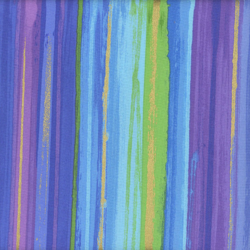 Timeless Treasures Fabrics Evening Glow Metallic Stripes Multi