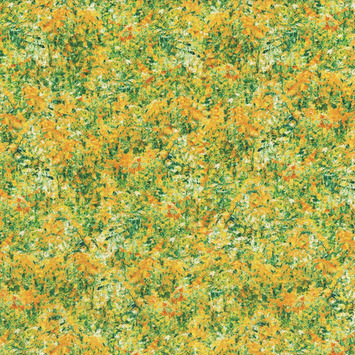 Timeless Treasures Fabrics Impression Brush Floral Texture Yellow