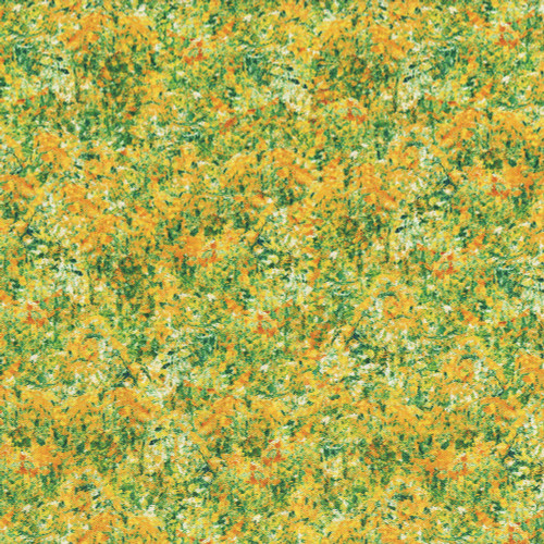 Timeless Treasures Fabrics Impression Brush Floral Texture Yellow