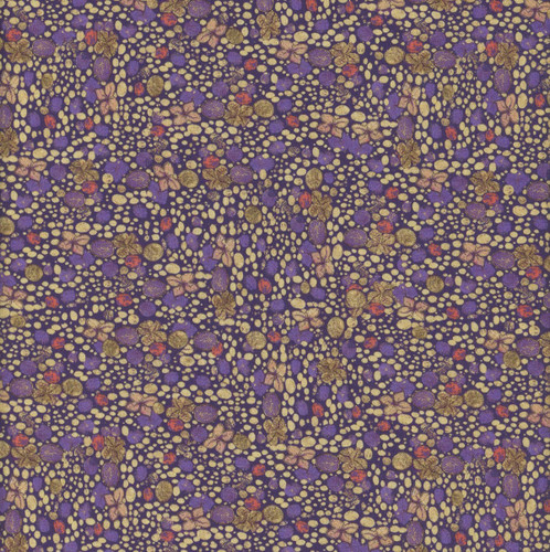 Timeless Treasures Fabrics Wit & Wisdom Packed Flowers & Dots Purple