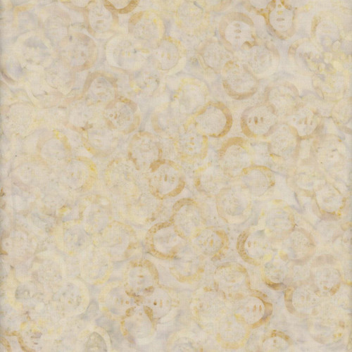 Timeless Treasures Fabrics Tonga Batiks 108 Inch Wide Quilt Back Quatrefoil Sand, a fabric with a soft beige and tan color palette featuring a subtle quatrefoil pattern.