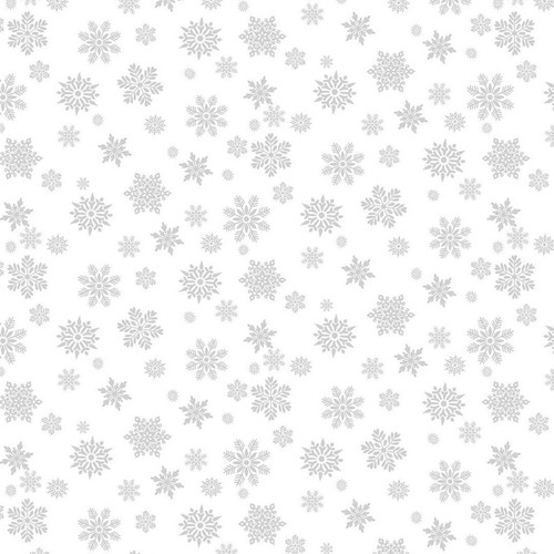 Timeless Treasures Fabrics Hue White on White Snowflakes White