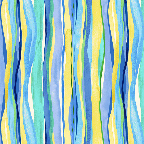 Timeless Treasures Fabrics Poppy Serenade Watercolor Stripe Multi