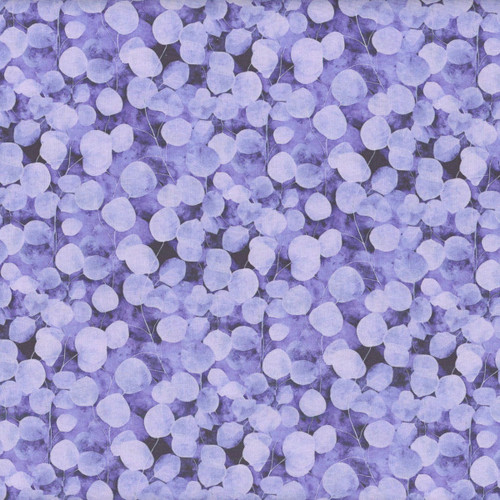 Timeless Treasures Fabrics Mystic Meadow Packed Leaves Lavender