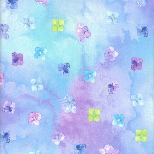Timeless Treasures Fabrics Hydrangea Dream Hydrangea Petals Pastel
