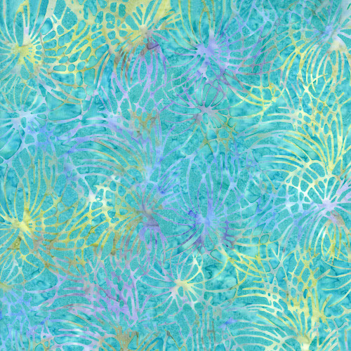 Timeless Treasures Fabrics Tonga Batiks Mermaid Aquatic Cabomba Mermaid