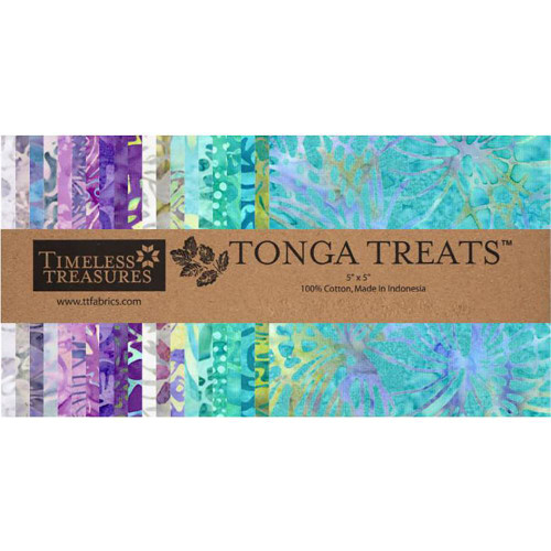 Timeless Treasures Fabrics Tonga Batiks Mermaid Charm Pack 42 Five Inch Squares Mermaid