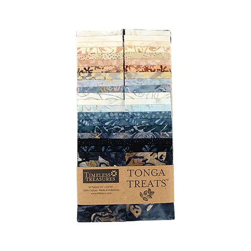 Timeless Treasures Fabrics Tonga Batiks Riverside Fabric Strips 2.5 Inches Riverside