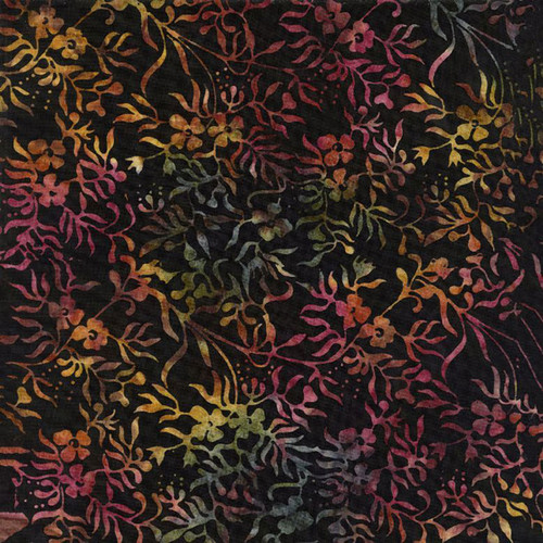Timeless Treasures Fabrics 108 Inch Wide Tonga Batik Quilt Backing Wild Floral Ember Gold