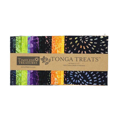 Timeless Treasures Fabrics Tonga Batiks Raven Charm Pack 42 Five Inch Squares Raven