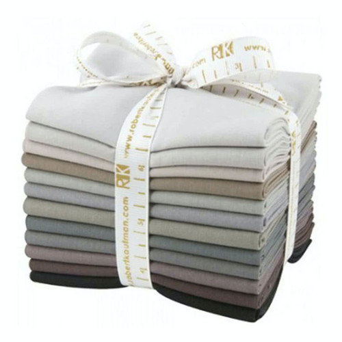 Robert Kaufman Fabrics Kona Cotton Pre Cuts 12 Fat Quarters Gray Area