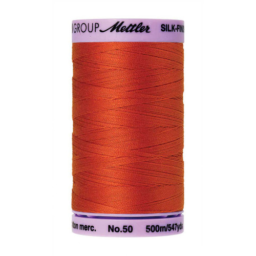 Mettler 50 Weight Silk Finish Cotton Thread  547 yards Paprika
