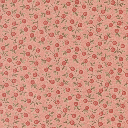 Moda Fabrics Fleur De Paris French General Topiare Floral Vine Pale Rose Pink Red