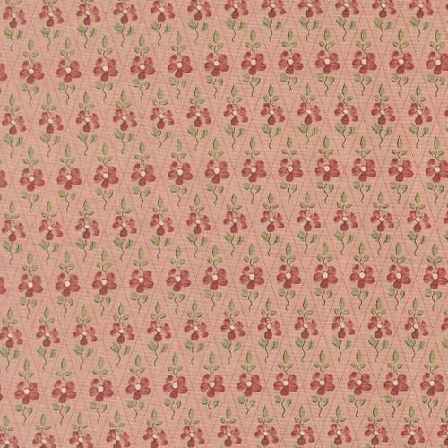 Moda Fabrics Fleur De Paris French General Paquerette Floral Plaid Pale Rose Pink Red