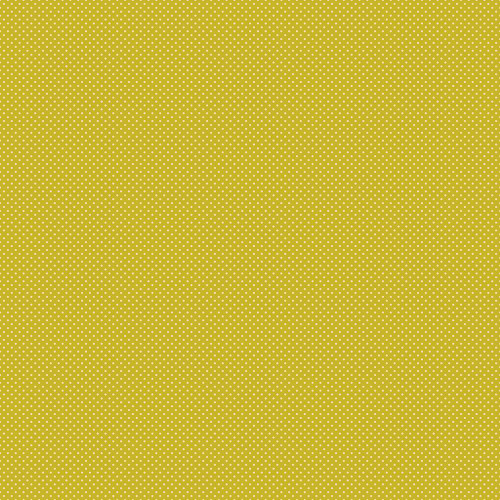 Moda Fabrics Mystic Fable Ruby Star Society Alexia Abegg Pistachio Yellow Mini Ditsy Dots, yellow fabric with small white ditsy dot pattern.