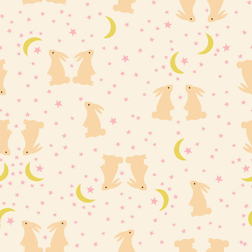 Moda Fabrics Mystic Fable Ruby Star Society Alexia Abegg Natural Natural Retro Bunny Bunnies