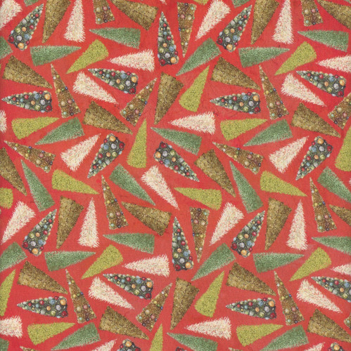 Studio E Fabrics Holly Woods Cathy Walters Bottlebrush Tree Toss Coral