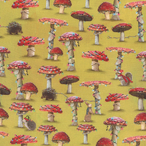 Studio E Fabrics Holly Woods Cathy Walters Mushroom Trees Citrus