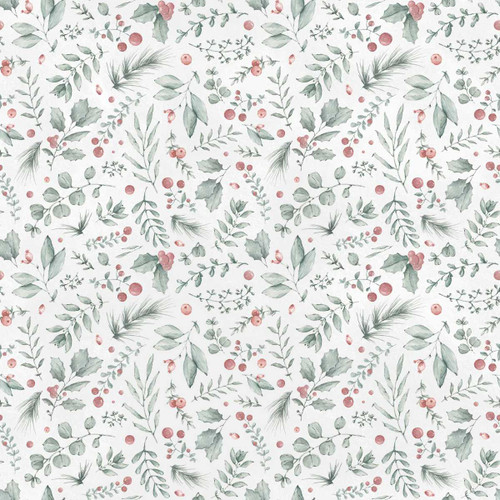 Studio E Fabrics Just a Dusting Michelle Austin Holiday Foliage Pearl