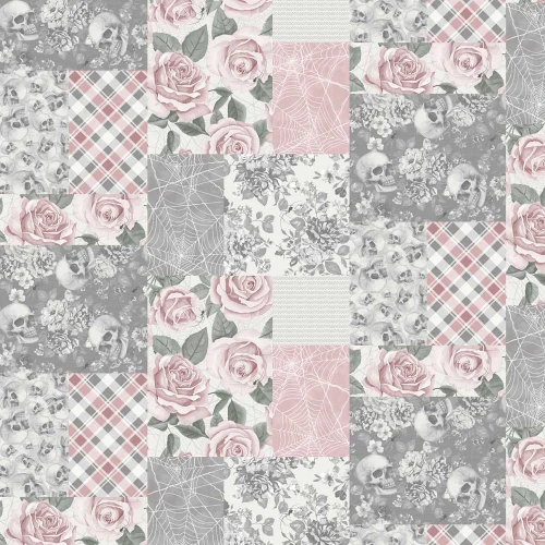 Studio E Fabrics Pretty Scary Timna Tarr Patchwork Rose